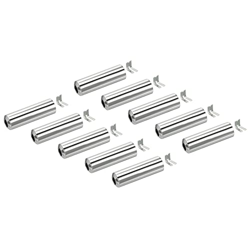 Image of MECCANIXITY Pull Cord Tassels Window Blind Extender Chain Drop Knobs Pull Ends Silver Tone, Pack of 10