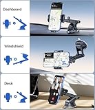 Miracase Car Phone Holder for Cars Dashboard Windscreen Desk, 3in 1 Mobile Phone Mount Automobile Cradle 360° Rotatable Stand GPS Vehicle Mount for iPhone 17 16 15 Pro Plus Max 14 13 12 11Samsung - Image 7