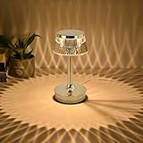  Lampe de table en cristal de champignon avec lampe de chevet avec un magnifique halo, lampe d\'ambiance, interrupteur tactile, rechargeable par USB, pour la chambre, décoration de la maison