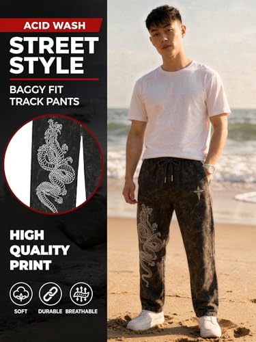 Image of fanideaz Mens Cotton Baggy Trackpant for Men | Streetwear Loose Fit Track Pants for Men | Comfortable Breathable Cotton Casual Wear Lower for man Stylish
