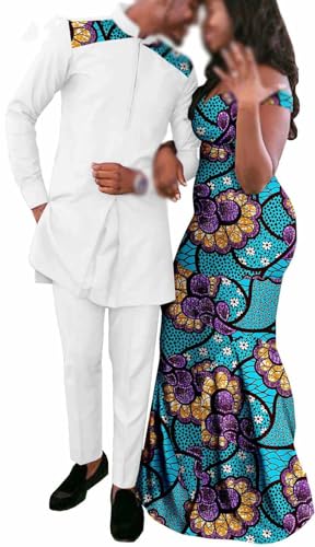 Costume ethnique traditionnel dashiki et ensembles de couple haut de gamme