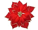 Photo Gallery kaemingk stella di natale artificiale, 24 cm, con clip, 1 pezzo, decorazione per albero di natale, stella di natale, fiore di natale, decorazione natalizia, colore rosso oro Photo Gallery kaemingk stella di natale artificiale, 24 cm, con clip, 1 pezzo, decorazione per albero di natale, stella di natale, fiore di natale, decorazione natalizia, colore rosso oro