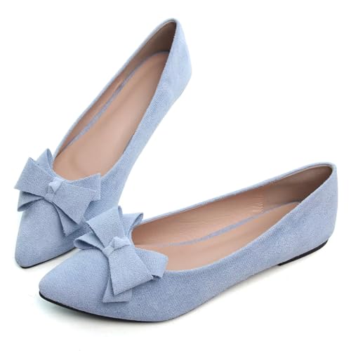 Image of SAILING LU Women's Bow-Knot Pointed Toe Ballet Flats