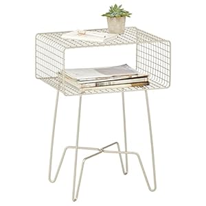 mDesign Modern Industrial Side Tabl...