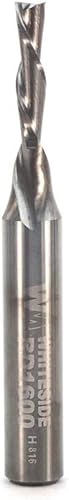 Whiteside RD1600 Broca de enrutador recta de corte descendente en espiral: diámetro de corte de 1/8 pulgadas, vástago de 1/4 pulgada, longitud de