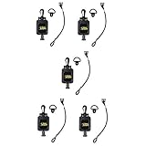 LOT OF 5 Gear Keeper RT4-4112 28' Retractable CB Radio Microphone Hanger (BLACK)
