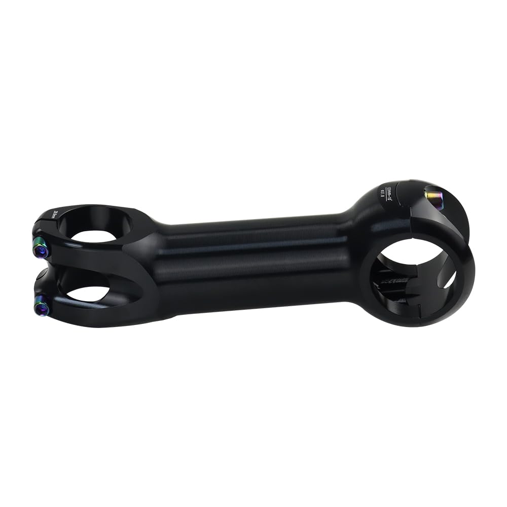 FOMTOR Potence de Vélo 31,8mm 45/60/70/80/90/100/110/120mm, 10 Degrés VTT Potence VTT Guidon Riser pour la Plupart des Vélos, Vélos de Route, VTT, BMX, Cyclisme