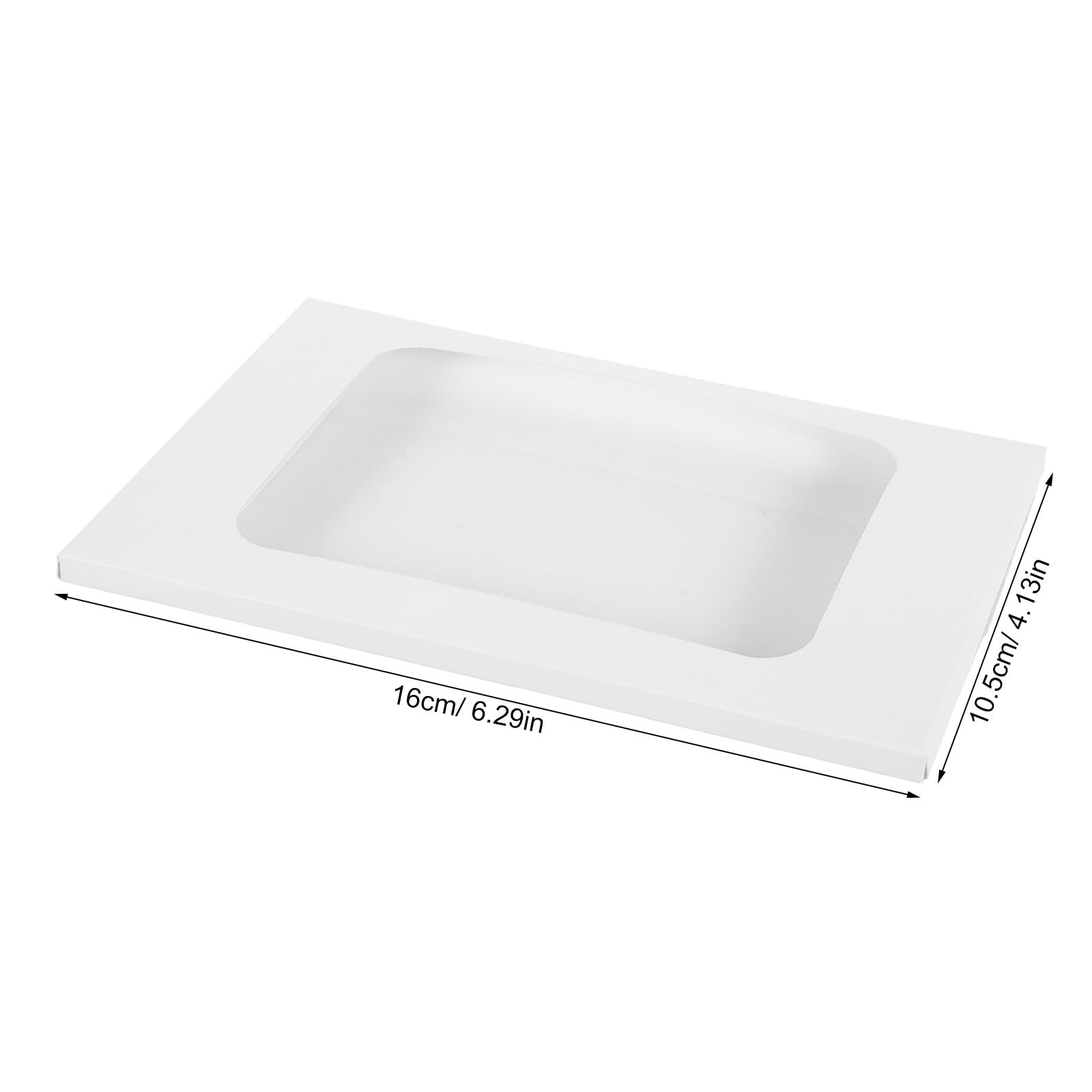 Lurrose 100 Mini-Kraftpapier-Umschläge – 6" x 4" kleine Umschläge mit Sichtfenster für Visitenkarten, Hochzeitseinladungen, Fotos, Postkarten und Gastgeschenke