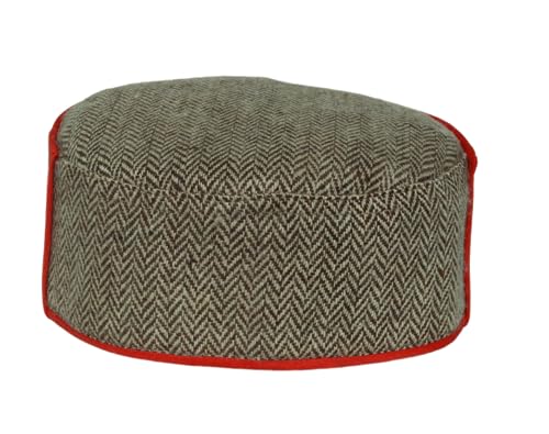 Image of Vastraa Fusion Himachali Topi for Men | Nepali Headwear | Traditional Kullu Cap | Pahadi Topi | Kashmiri Hat | Wool Handcrafted Ethnic Wear