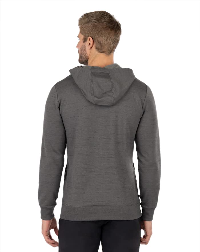 TravisMathew Men's Cloud Hoodie Slub, Gray Pinstripe, 2XL3