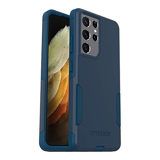 OtterBox Commuter Series Case for Galaxy S21 Ultra 5G (ONLY - Does NOT FIT Non-Plus or Plus Sizes) - Bespoke Way (Blazer Blue/Stormy SEAS Blue)
