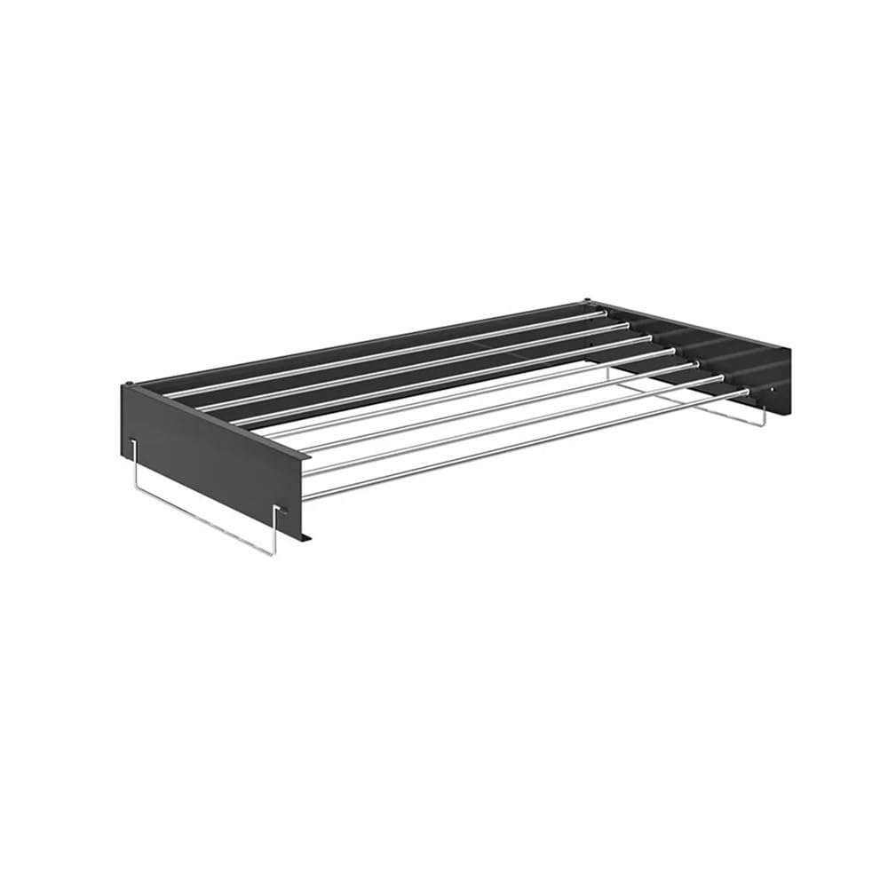 Tendedero plegable invisible para colgar en la pared, para interiores, balcón, habitación, sin taladro, barra de ropa, organizador de almacenamiento que ahorra espacio (mango de 120 cm, 7
