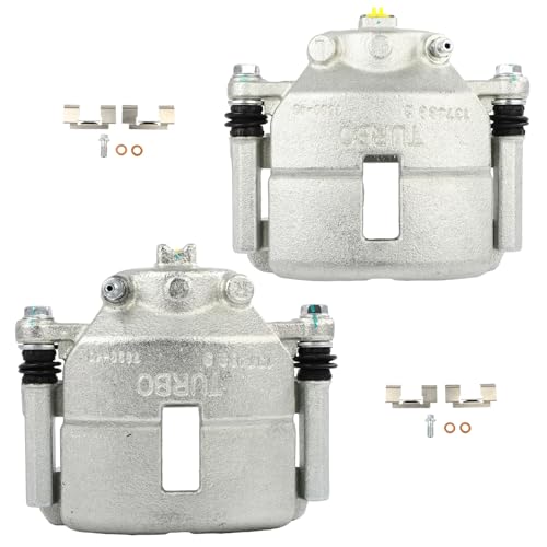 Image of SCITOO 18B4689 18B4688 Front Left & Right Disc Brake Calipers w /Bracket Fit For Ford For Excursion 2000,For Ford For F-250 Super Duty 1999-2000,For Ford For F-350 Super Duty 1999-2000, Double Pistons