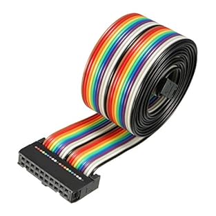 20 Pins Connector Flat Ribbon Cable, 2.54mm Pitch; Length: 118cm / 46.46" Total Width: 25mm / 0.98"; Connector Type: Type C (Please refer to the last picture) Easily and directly inserted into PCB. Ribbon cable saves space and time on circuit interco...