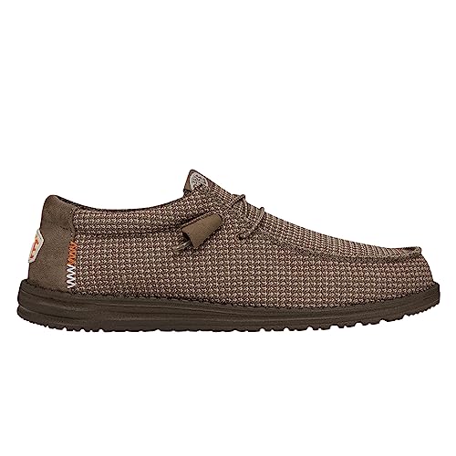 Image of HEYDUDE Men's Wally Sport Mesh Slip On Loafer | Elastic Laces | Speckled Outsole, Contrast Heel Panel, Rounded Toe, Reinforced Heel Stitching