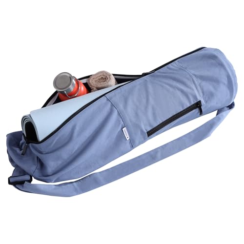 Navaris XXL yogamatta väska - bomullsväska med dragkedja axelrem 72 x 29 cm - yoga pilates gymnastik - olika färger
