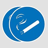 2 Autocollant de 10 CM Panneau Zone Fumeur obligatoire