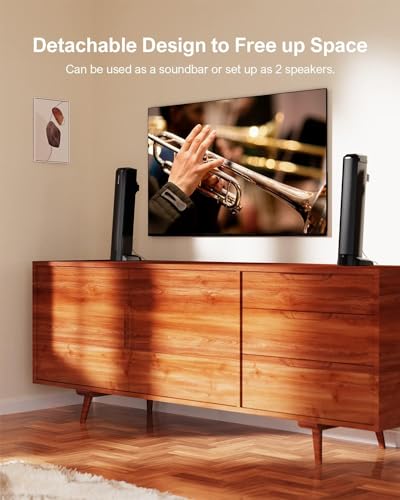 Ultimea 2.2Ch Sound Bar For Smart Tv, Peak Power 100W, 2-In-1 Detachable Soundbar For Tv thumb #3