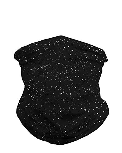 INTO THE AM Paint Splatter Multi-Functional Seamless Face Mask Bandana (Black)