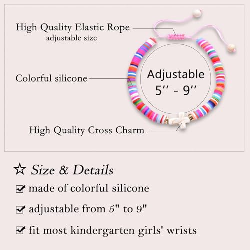 Image of Leyung First Day of Kindergarten Bracelet for Boys, Cross Anxiety Bracelet, Back to School Stuff, First Day of Kindergarten Gifts for Girls Daughter Granddaughter Niece