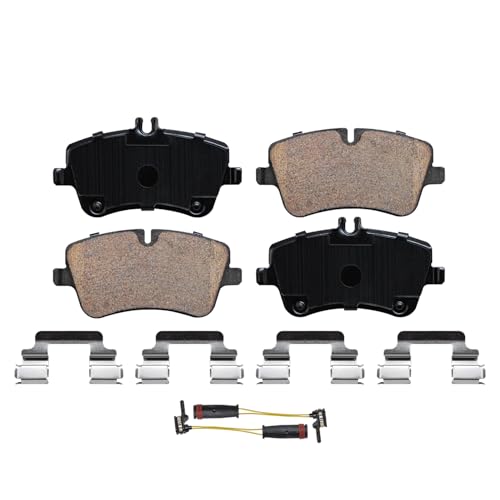 Image of Detroit Axle - Front Brake Pads for Mercedes-Benz C230 C240 C280 C320 C350 CLK320 CLK350 SLK280 SLK300, Ceramic Brake Pads with Hardware Replacement