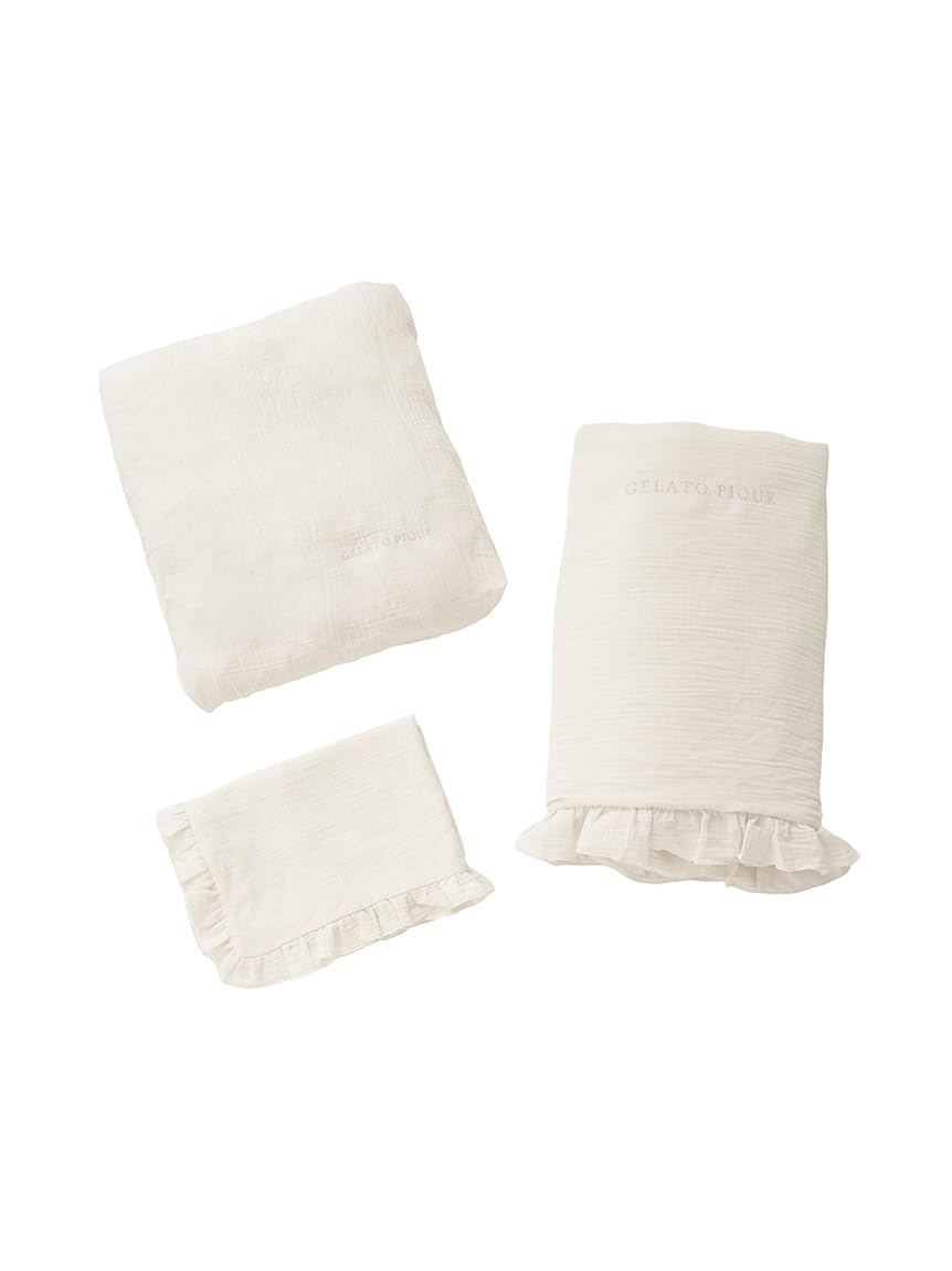 Amazon.co.jp: [ジェラート ピケ] Sleep ダブルガーゼフリル3点セット