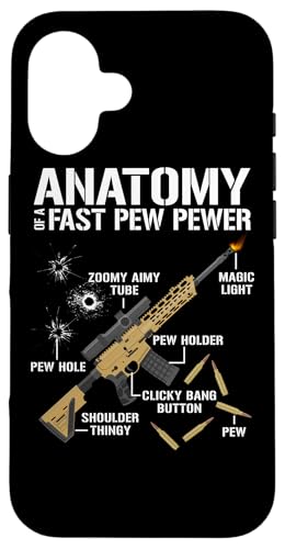 Anatomy Of A Pew Pewer Funny Graphic for Gun Owners Case for iPhone 16