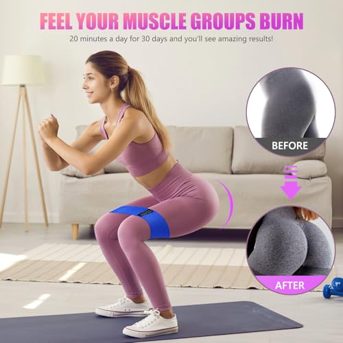 Image of Resistance Bands for Working Out, Exercise Workout Bands for Women & Men, 3 Levels Elastic Stretch Bands for Exercise with Carry Bag for Physical Therapy, Home Fitness, Strength Training, Yoga
