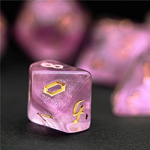 Fairy Dust Dice Set - Pink TTRPG Dice Set - Fairy Dust Pink Polyhedral Dice - Dice for War Gmaes Card Games and Tabletop RPGs - Image 4