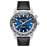 marcas de relojes suizos - Experimenta la precisión y el estilo con el reloj Fawler Gentium Weltzeit GMT, que cuenta con una caja de acero inoxidable 316L pulida, un movimiento suizo Ronda y una correa de piel duradera, diseñada para el hombre moderno.