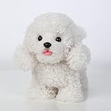 Electronic Walking Poodle Stuffed Dog Toy, Realistic Interactive Puppy Pet Dog, Walking, Barking,Wagging Tail & Talking,Present Pet Gifts for 3+ Year Boys Girls