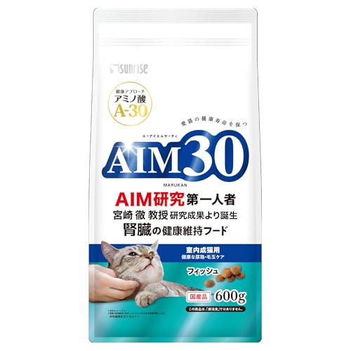 AIM３０ 室内成猫用 健康な尿路・毛玉ケア フィッシュ 600g