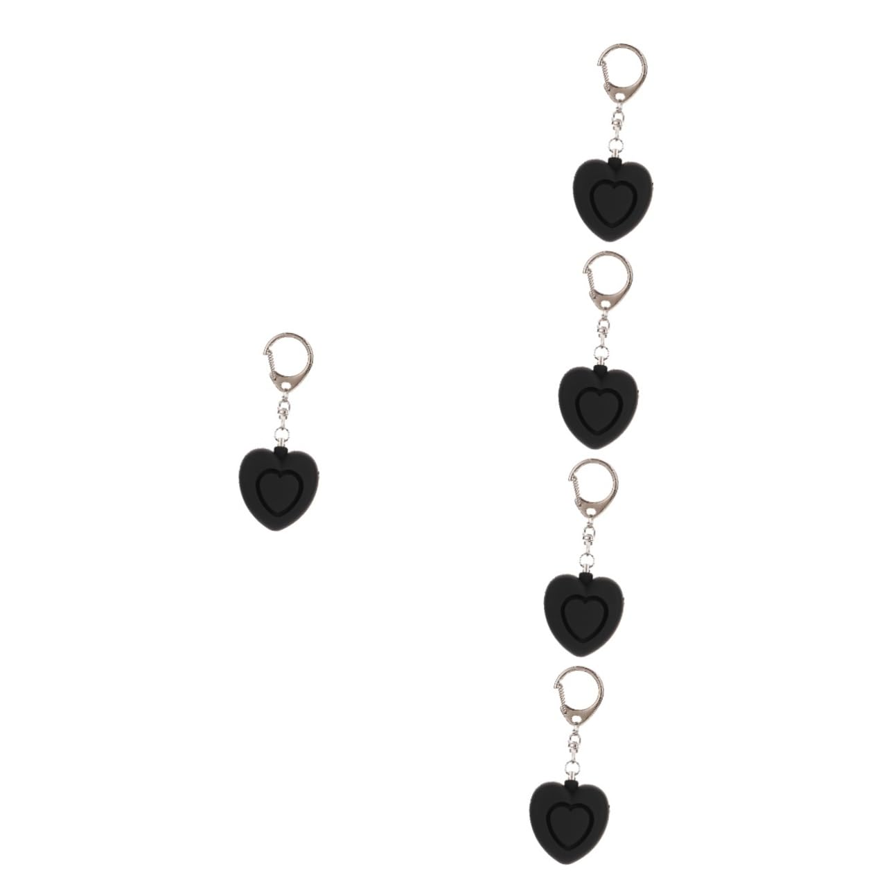 UKCOCO 5piezas Alarma Personal Forma De Corazón con Luces Led Dispositivo De Seguridad Portátil para Mujeres para Correr De Noche Pasear Perros y Viajar