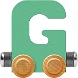 Maple Landmark NameTrain Pastel Letter Car G - Made in USA (Green)