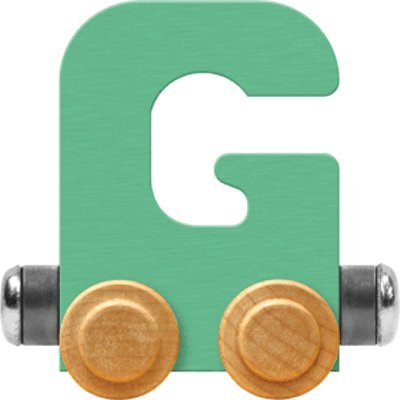 Maple Landmark NameTrain Pastel Letter Car G - Made in USA (Green)