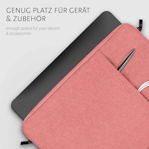 Funda MacBook Air M2 15 pulgadas moex rosa con cremallera 2