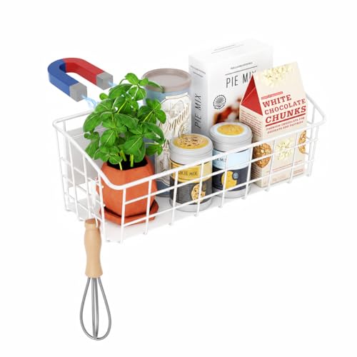 PrimZooty 1-Pack Magnetic Spice Rack for Refrigerator, Versatile Magnetic Shelf Organizer with...