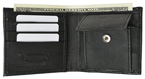 Marshal Kid's Leather Bifold Wallet with Coin Pouch and Card Slots