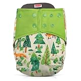 LuvLap Reusable Baby Cloth Diaper, Double Leak Guard, High Absorption, Quick dry, Stain-Proof Comfort & Protection, 3m+, adjustable waist & height with snap buttons, Absorbent insert, white & green