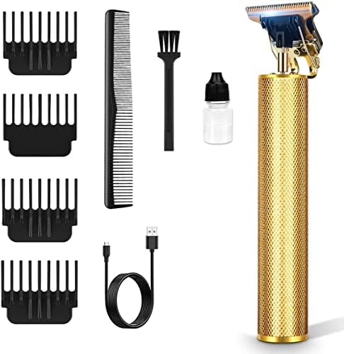 Hair Clippers for Men, Professional Hair Trimmer Zero Gapped T-Blade Trimmer Cordless Rechargeable Edgers Clippers Electric Beard Trimmer Shaver Hair Cutting Kit with LCD Display Gifts for Men