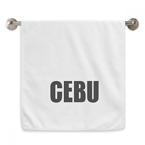 Serviette Cebu Philippines 13x29 pouces blanche en coton doux - 2