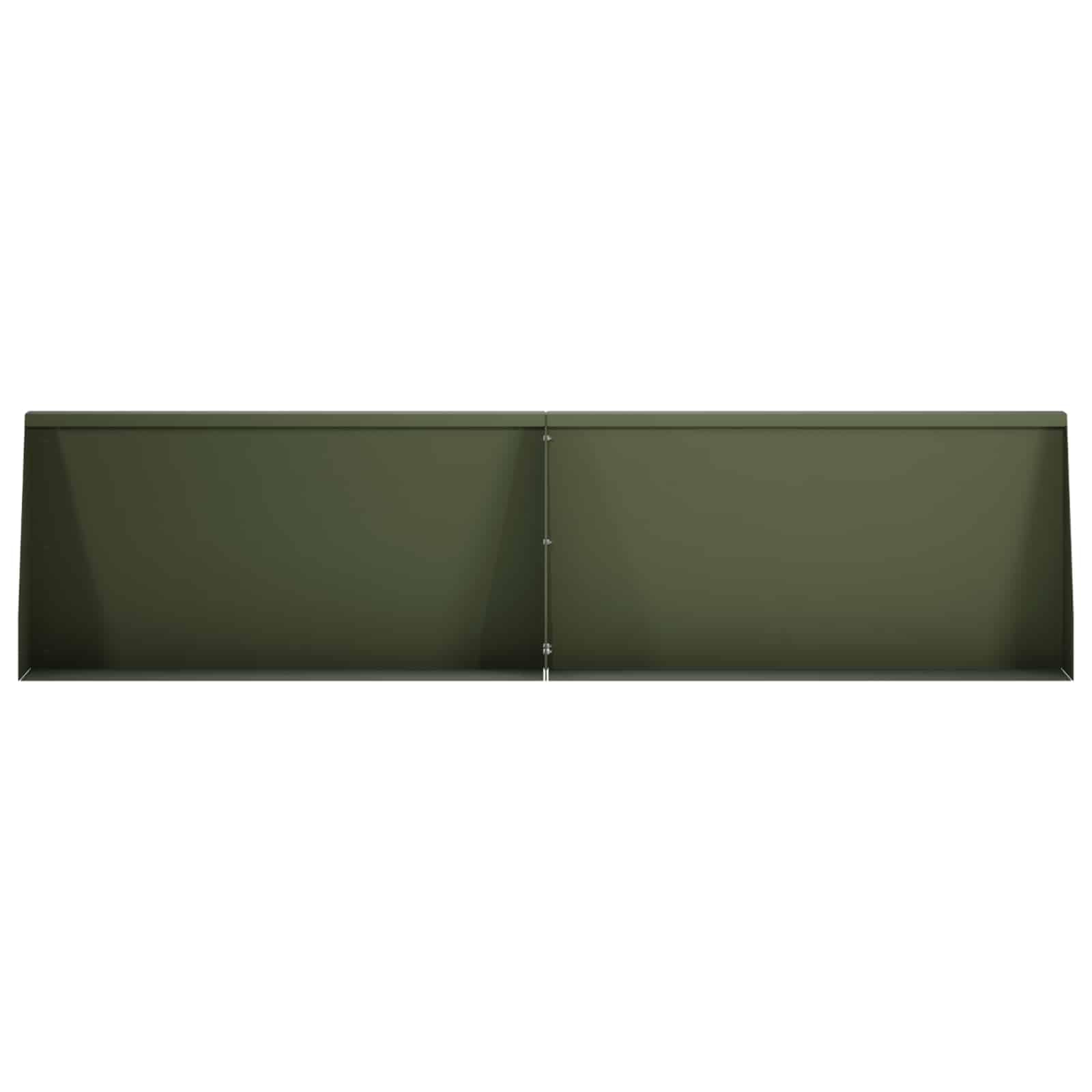 vidaXL Muro di contenimento 4 pz 80 x 12 x 40 cm Acciaio Verde Oliva