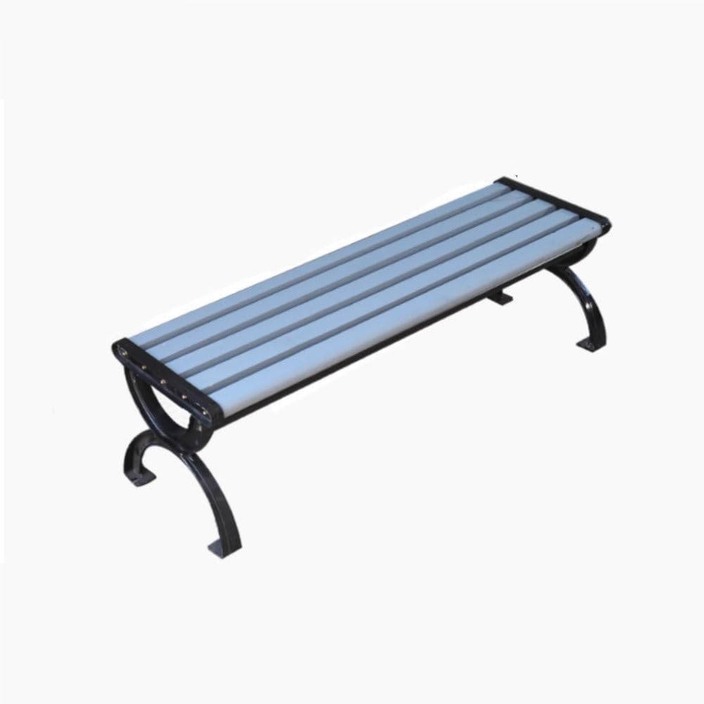 Patio Benches Iron & Wood Park Benches for Outdoor, Courtyard, Square Seating