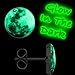Body Candy Stainless Steel Moon Glow in the Dark Stud Earrings Hypoallergenic