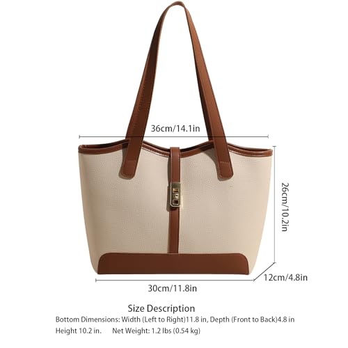 Bolso tipo tote para mujer de poliuretano (PU), bolso vegano con cremallera, bolso ligero para trabajo y uso casual miniatura 3