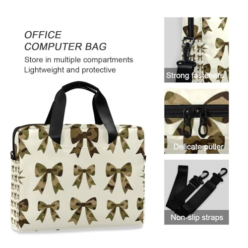 Funda portátil para laptop 15.6 pulg con correa marrón miniatura 6