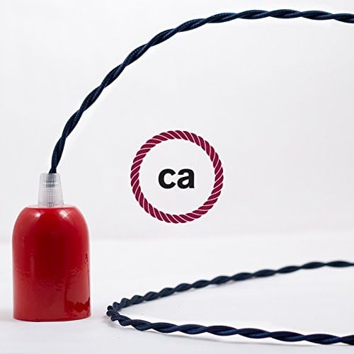 CA Creative Cables Dark Blue Rayon Covered Twisted Electric Cable 2x18 AWG - TM20-164ft, 2 x 18 AWG