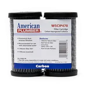 American Plumber W5CIP478 5 Micron Standard 5 Inch Undersink Filter (2 Pack)