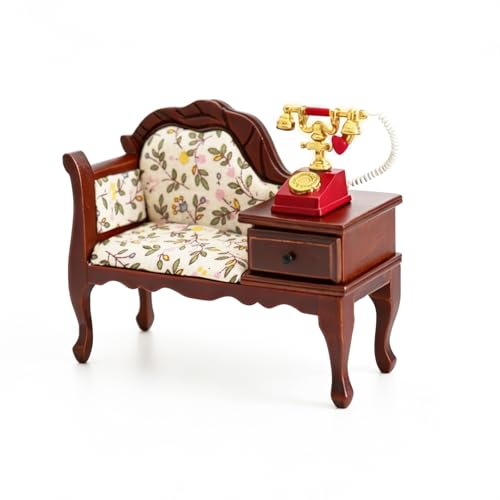 1 12 Scale Dollhouse Furniture Miniature Accessories Vintage Wooden Sofa