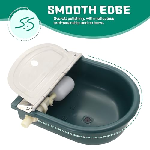 Automatic 1.2 Gallon Water Trough Cow Cattle Horse Water Bowls with Float ValveLivestock Tool Bowl for Cat Goat Sheep Dog Animal Drinking Equipment